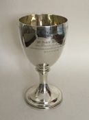 A good George III silver goblet with reeded border