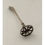 A rare George III silver potato crusher / ice-crea