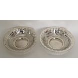 A pair of Edwardian silver pierced sweet dishes. B