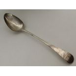 A heavy OE pattern silver basting spoon. London 18