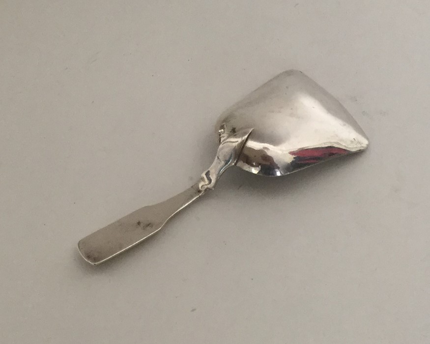 A Victorian silver bright cut caddy spoon with wri - Image 2 of 2