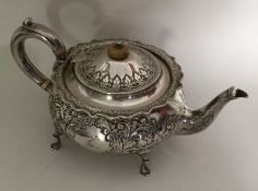 An attractive bachelor's embossed silver teapot de