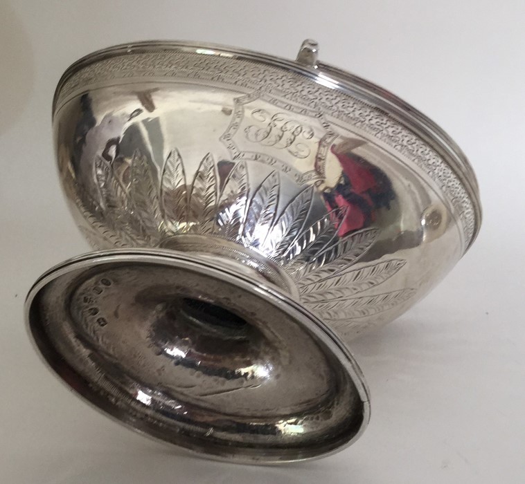 A good Georgian silver boat shaped sugar basket de