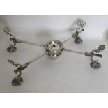 A rare and unusual Georgian silver dish cross with