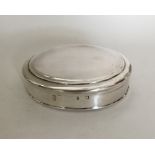 A good George II oval silver tobacco box. London 1