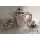 A stylish Swedish three piece Art Deco tea service