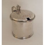 A good quality Victorian silver hinged top mustard