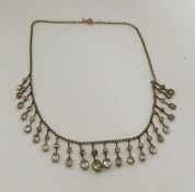 An attractive Antique graduated fringe necklace in