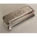 An Edwardian silver hinged top box with hammered d