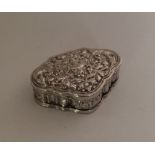 A 19th Century shaped Continental silver box decor