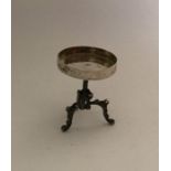 An unusual Continental silver miniature table. Mar