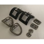 A good pair of Antique steel buckles together with