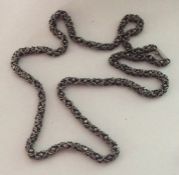 A large Continental silver guard chain with concea