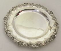 A good quality silver plate with scroll border. Lo