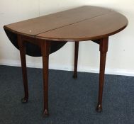 A Georgian mahogany two lap table. Est. £20 - £30.