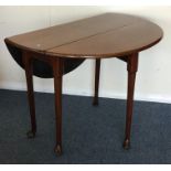 A Georgian mahogany two lap table. Est. £20 - £30.