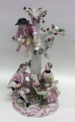 A Meissen figure on circular base, entitled, 'The