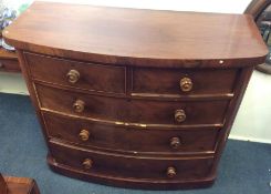 A Victorian mahogany five drawer chest. Est. £30 -