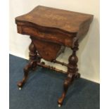 An attractive Victorian hinged top games table inl