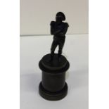 A small bronze figure of Napoleon on pedestal base