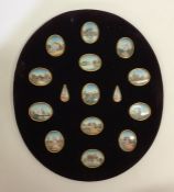 An attractive oval Indian plaque inset with waterc