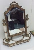 A good quality French dressing table mirror with b