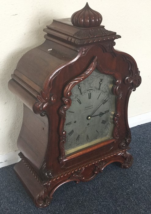 An impressive Victorian mahogany bracket clock att - Image 2 of 5