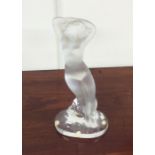 LALIQUE: A tall figure of a naked lady. Approx. 25
