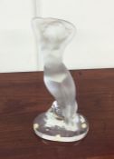 LALIQUE: A tall figure of a naked lady. Approx. 25