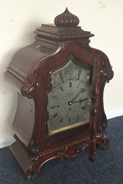 An impressive Victorian mahogany bracket clock att - Image 3 of 5