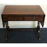 A reproduction two lap occasional table. Est. £20