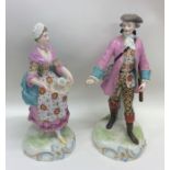 A good pair of decorative Continental figures in b