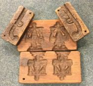 A group of five novelty moulds of rectangular form