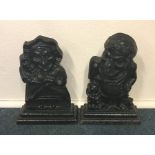 A novelty pair of doorstops in the form of Punch a