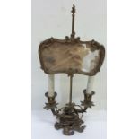 A good quality French ormolu mounted desk lamp dec