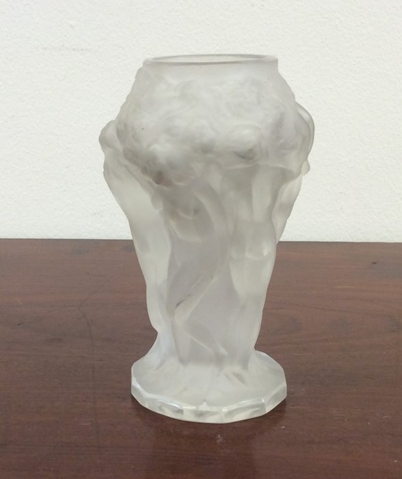 LALIQUE: A small baluster shaped vase decorated wi - Image 2 of 2