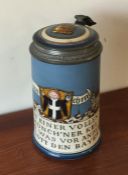 A good quality German pottery Stein of typical for