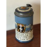 A good quality German pottery Stein of typical for