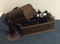 An old Edison phonograph. Est. £60 - £80.