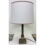 A large brass mounted Corinthian column table lamp