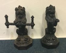 A good pair of cast iron door stops in the form of