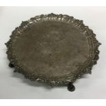 DUBLIN: A good Irish silver salver attractively de