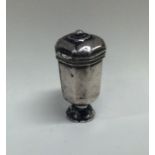 A Maltese silver vinaigrette of vase form with hin