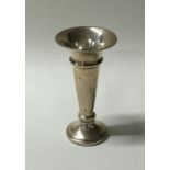 A small tapering silver spill vase. Birmingham. Ap