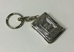 An unusual silver mounted fob in the form of a boo