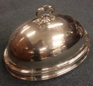 A good Old Sheffield plated meat dome with crest.