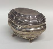 A good quality Edwardian silver tea caddy. London.