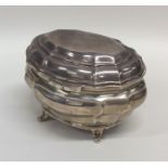 A good quality Edwardian silver tea caddy. London.