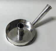 An unusual Georgian silver chamber stick of circul