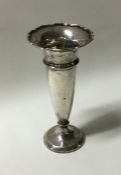 An Edwardian tapering silver spill vase. Birmingha